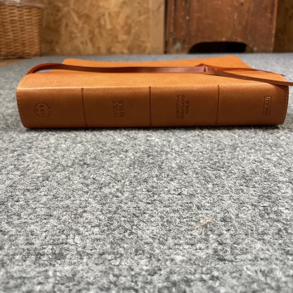 Holy Bible Holman Christian Standard Notetaking Chestnut Brown Bonded Leather - Picture 5 of 11